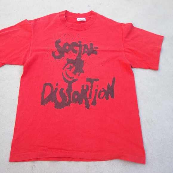Vintage T-shirt 1980s Social Distortion Band Tee XL Unique Collectors - Picture 2 of 4